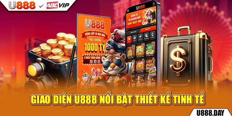 Giao diện U888 thiết kế tinh tế, thân thiện